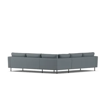 Bredhult sofa - Same Blue 6678-stal czarna, narożnik F - 1898