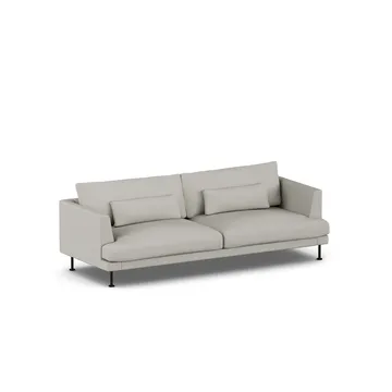 Bredhult sofa - Same Grey 6673-stal czarna, 3-osobowa - 1898