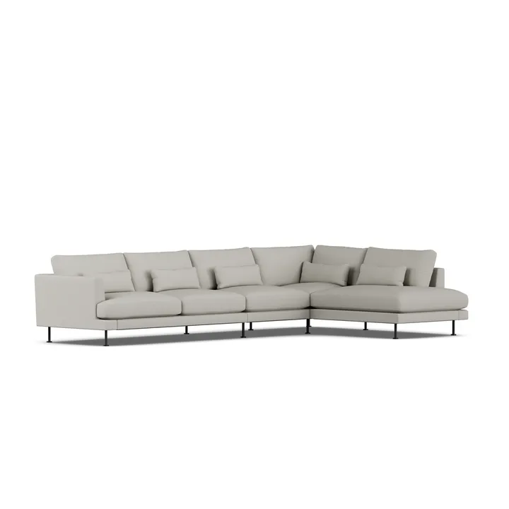 Bredhult sofa - Same Grey 6673-stal czarna, 4-osobowa B1 - 1898