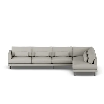 Bredhult sofa - Same Grey 6673-stal czarna, 4-osobowa B1 - 1898