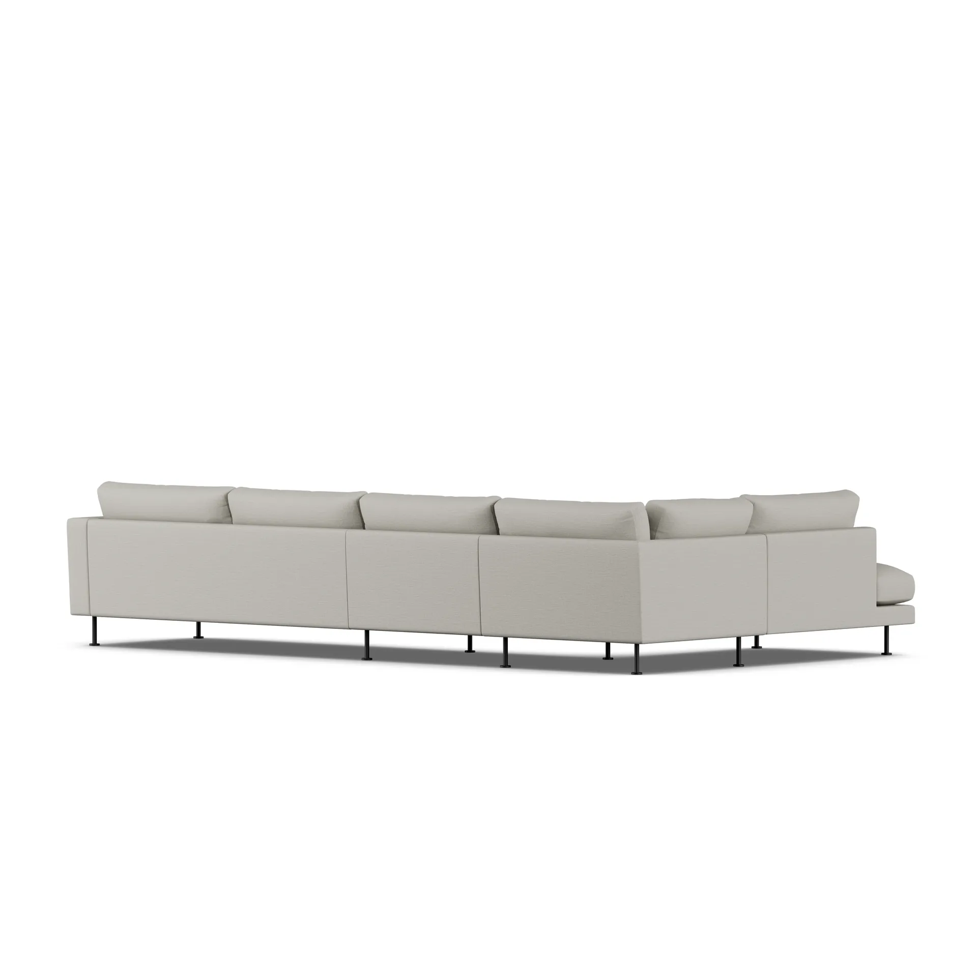 Bredhult sofa, Same Grey 6673-stal czarna, 4-osobowa B2 1898