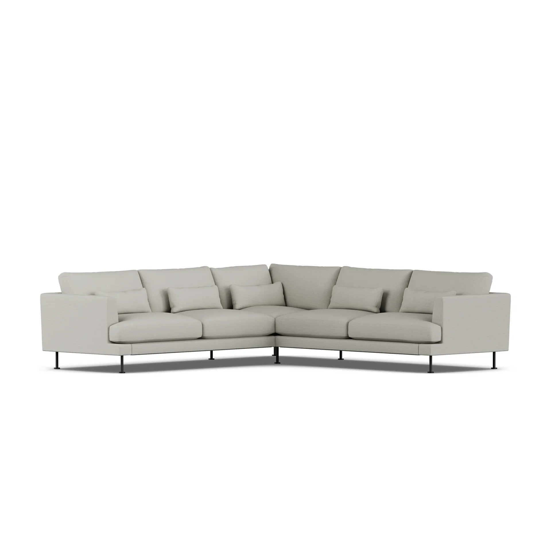 Bredhult sofa, Same Grey 6673-stal czarna, narożnik F 1898