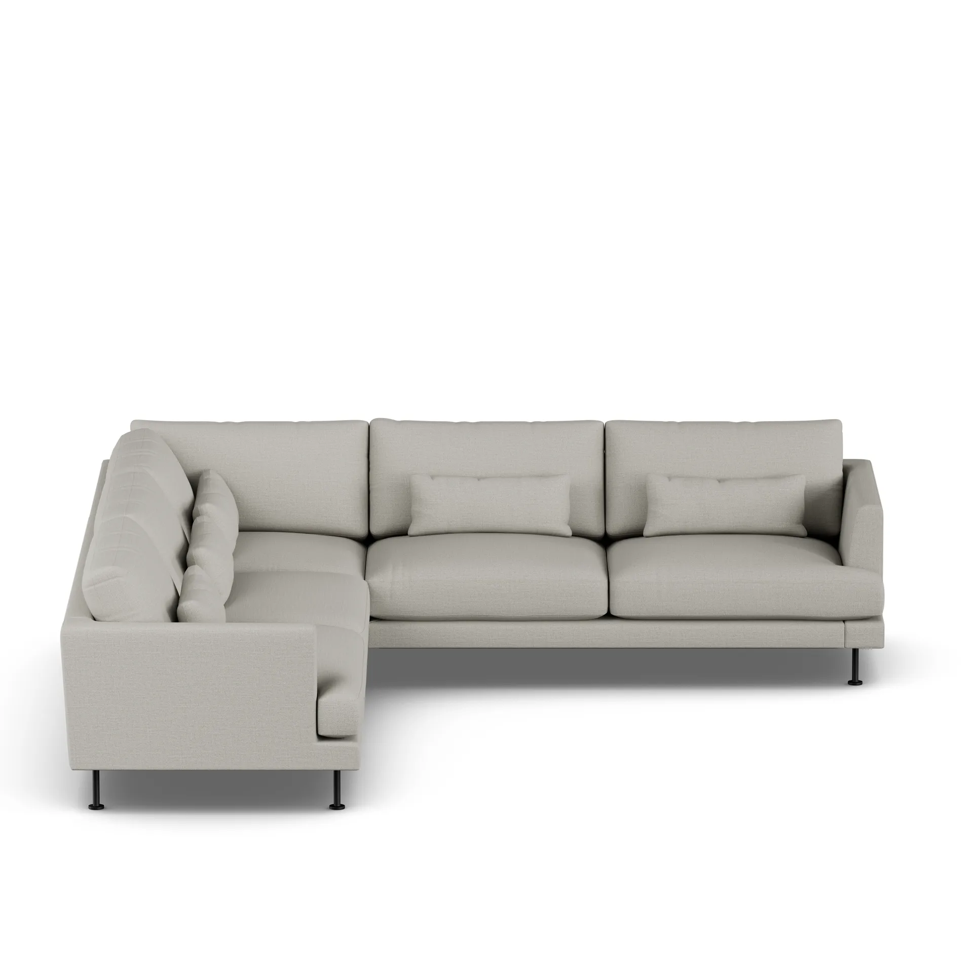 Bredhult sofa, Same Grey 6673-stal czarna, narożnik F 1898