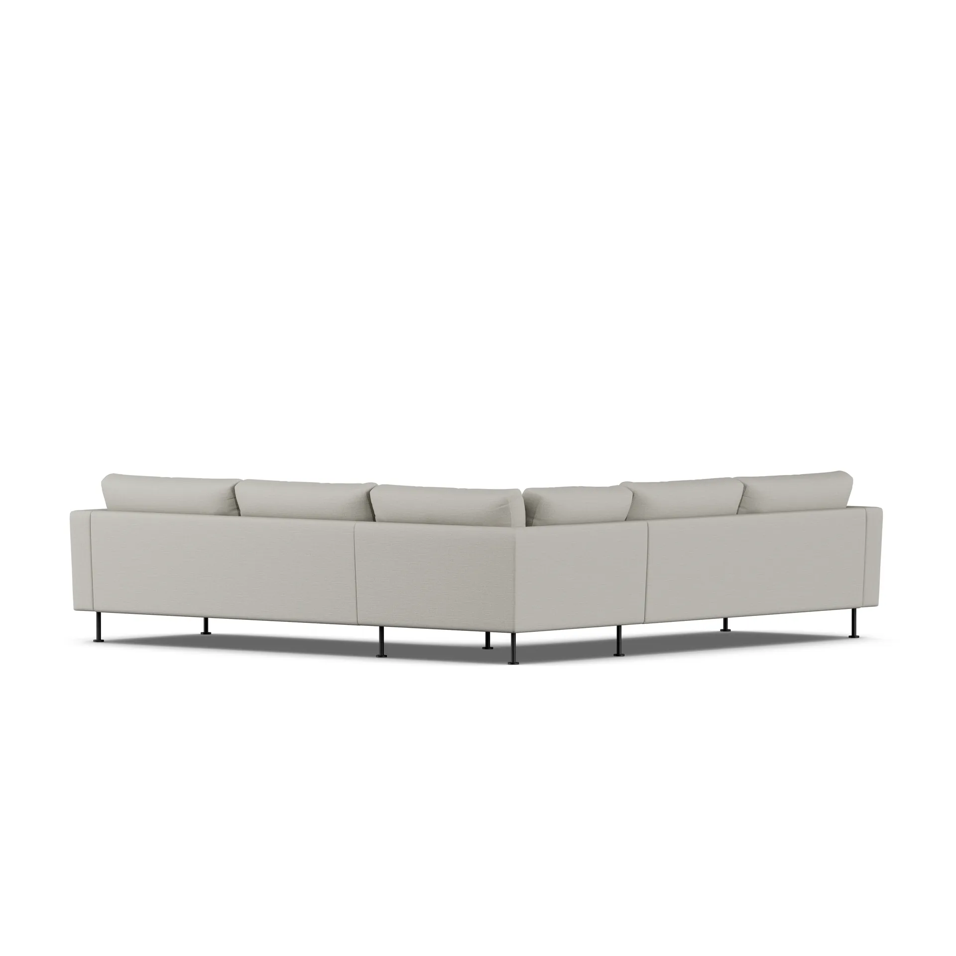 Bredhult sofa, Same Grey 6673-stal czarna, narożnik F 1898
