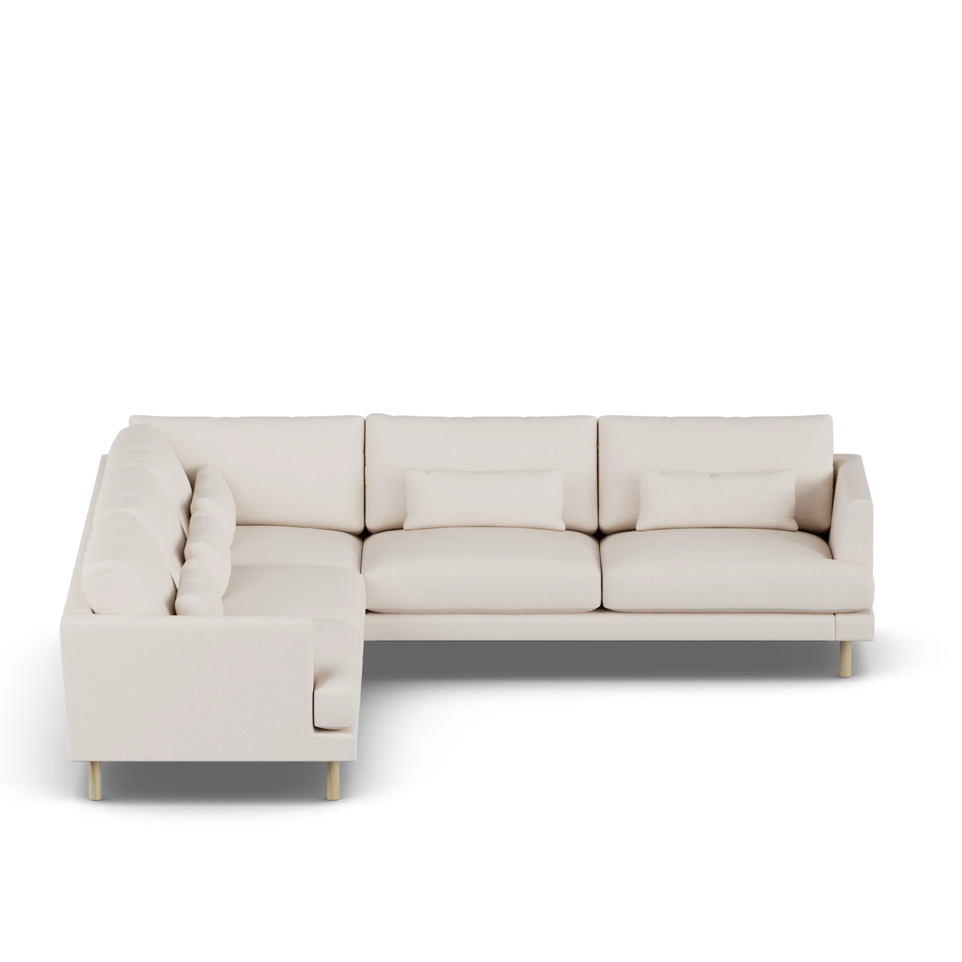 Bredhult sofa, Same Off White 6671-dąb olejowany na biało, narożnik F 1898