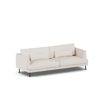 Bredhult sofa - Same Off White 6671-stal czarna, 3-osobowa - 1898