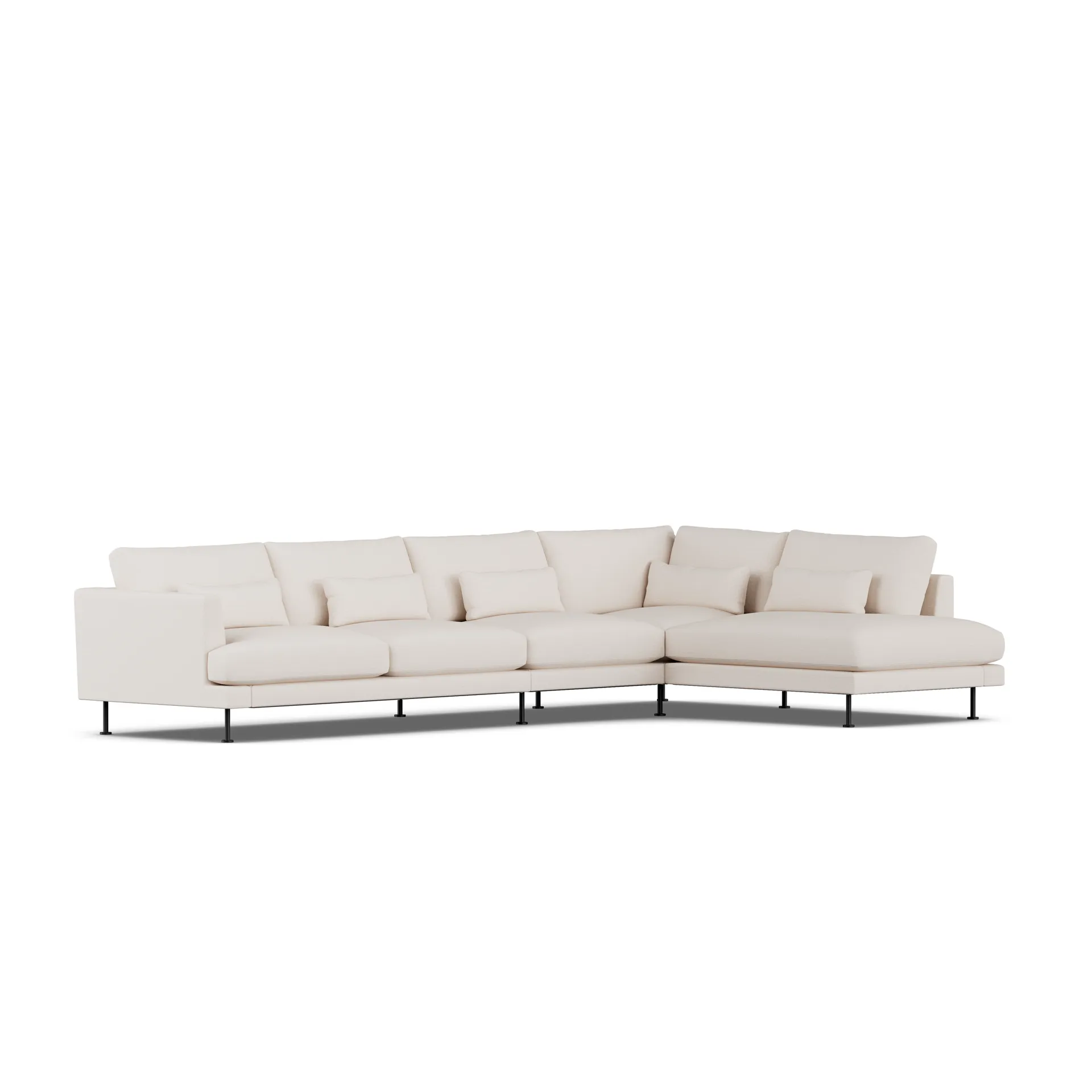 Bredhult sofa, Same Off White 6671-stal czarna, 4-osobowa B1 1898