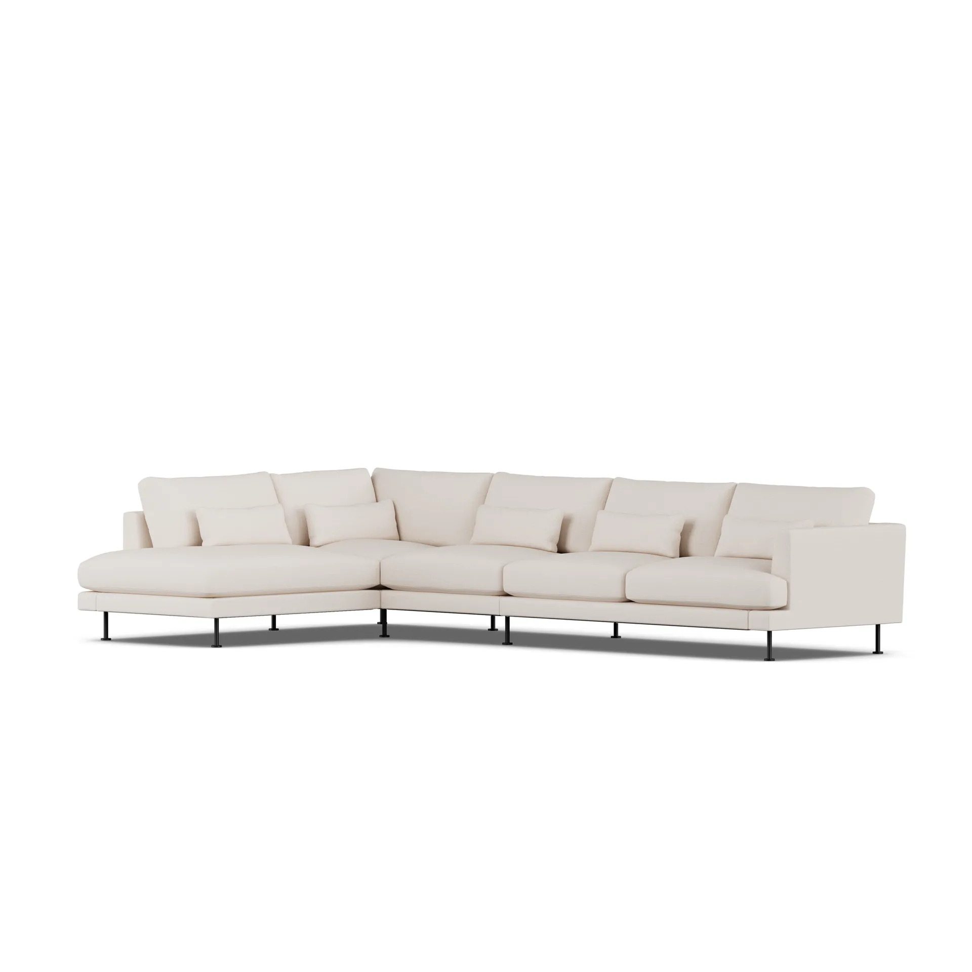 Bredhult sofa, Same Off White 6671-stal czarna, 4-osobowa B2 1898