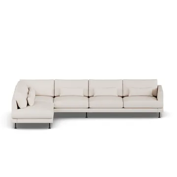 Bredhult sofa - Same Off White 6671-stal czarna, 4-osobowa B2 - 1898