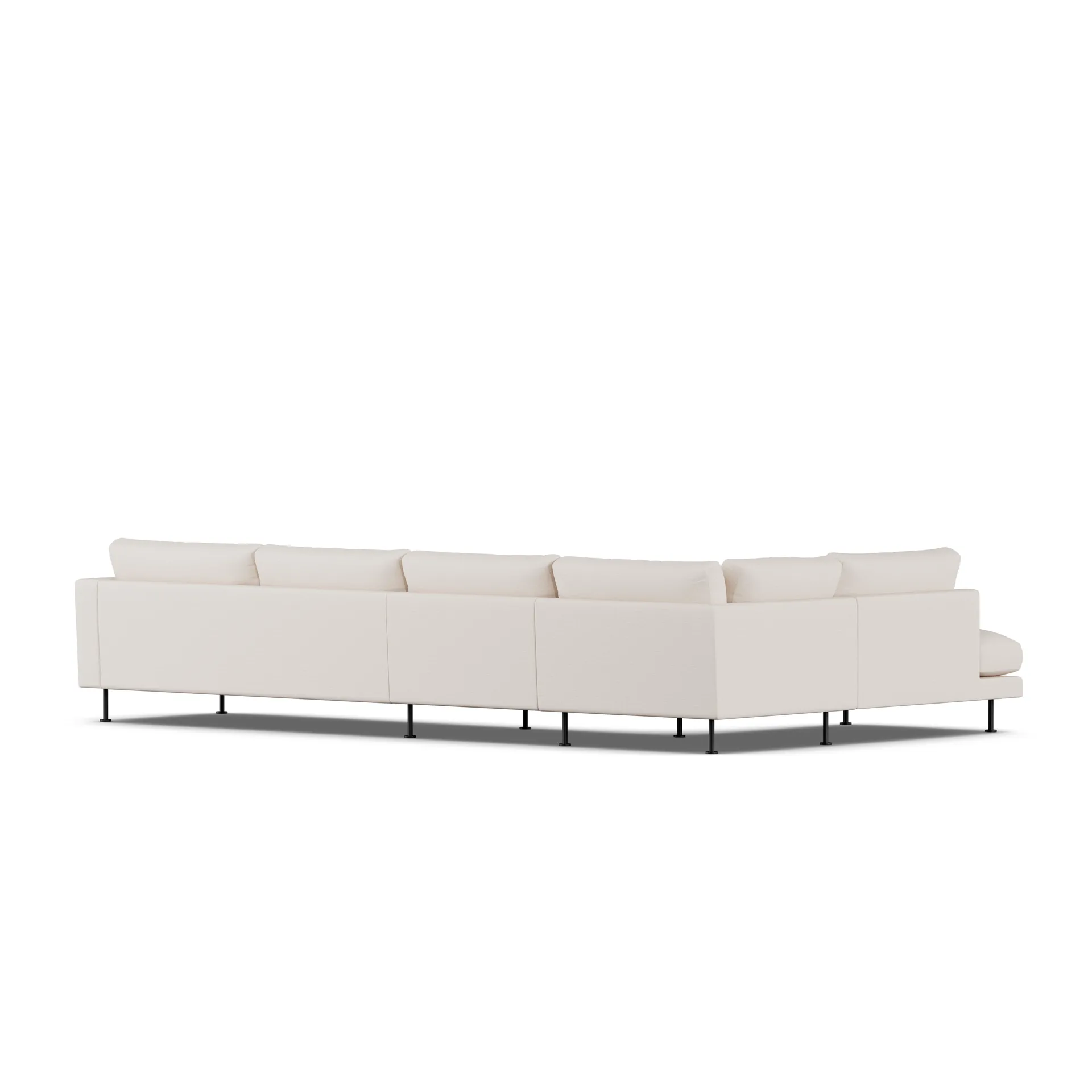 Bredhult sofa, Same Off White 6671-stal czarna, 4-osobowa B2 1898