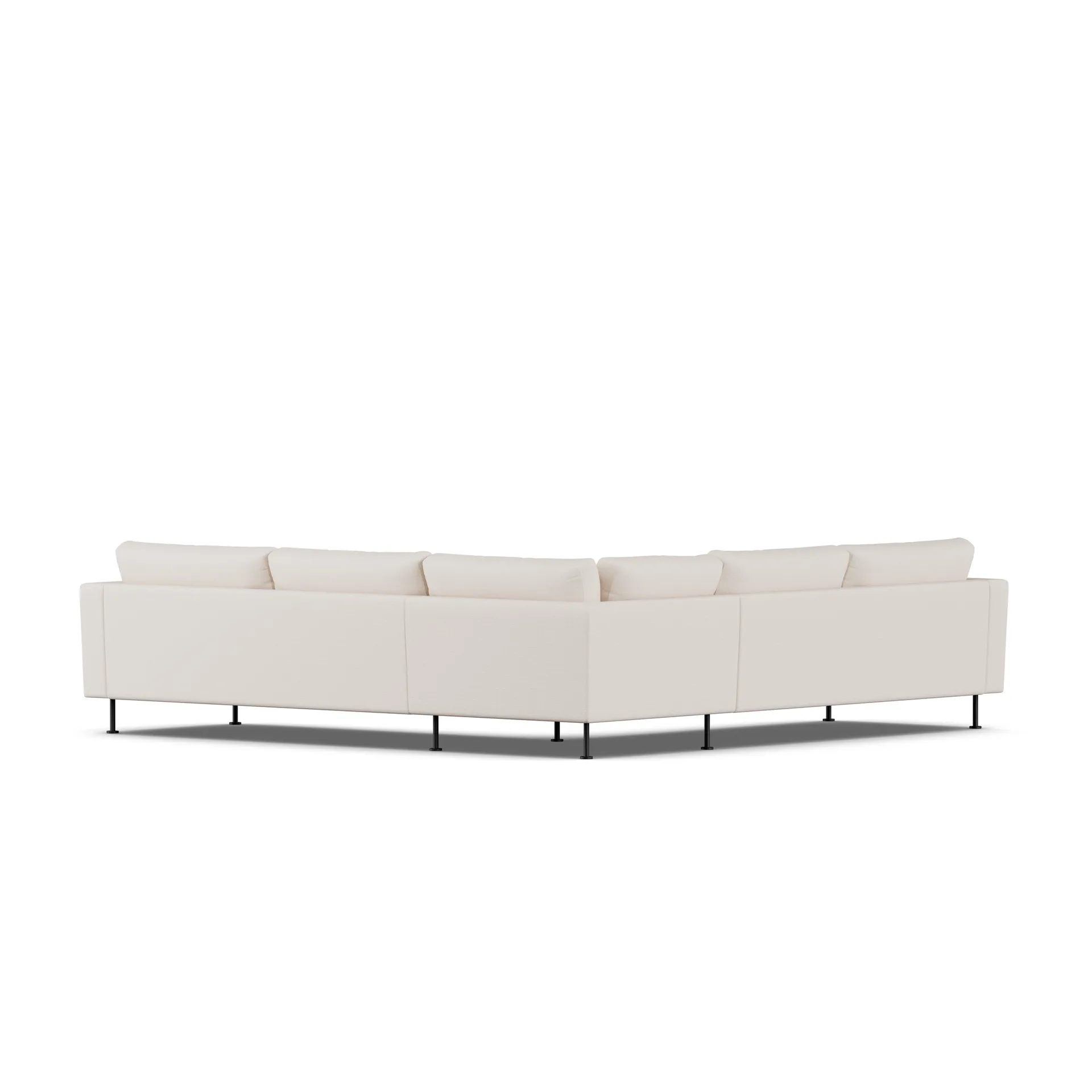 Bredhult sofa, Same Off White 6671-stal czarna, narożnik F 1898