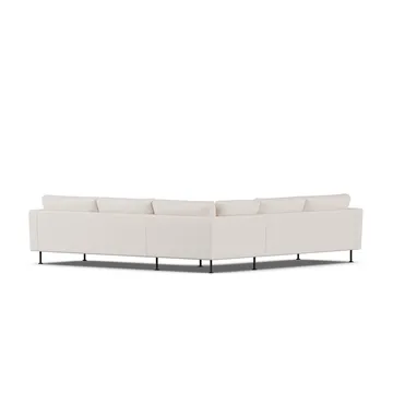 Bredhult sofa - Same Off White 6671-stal czarna, narożnik F - 1898