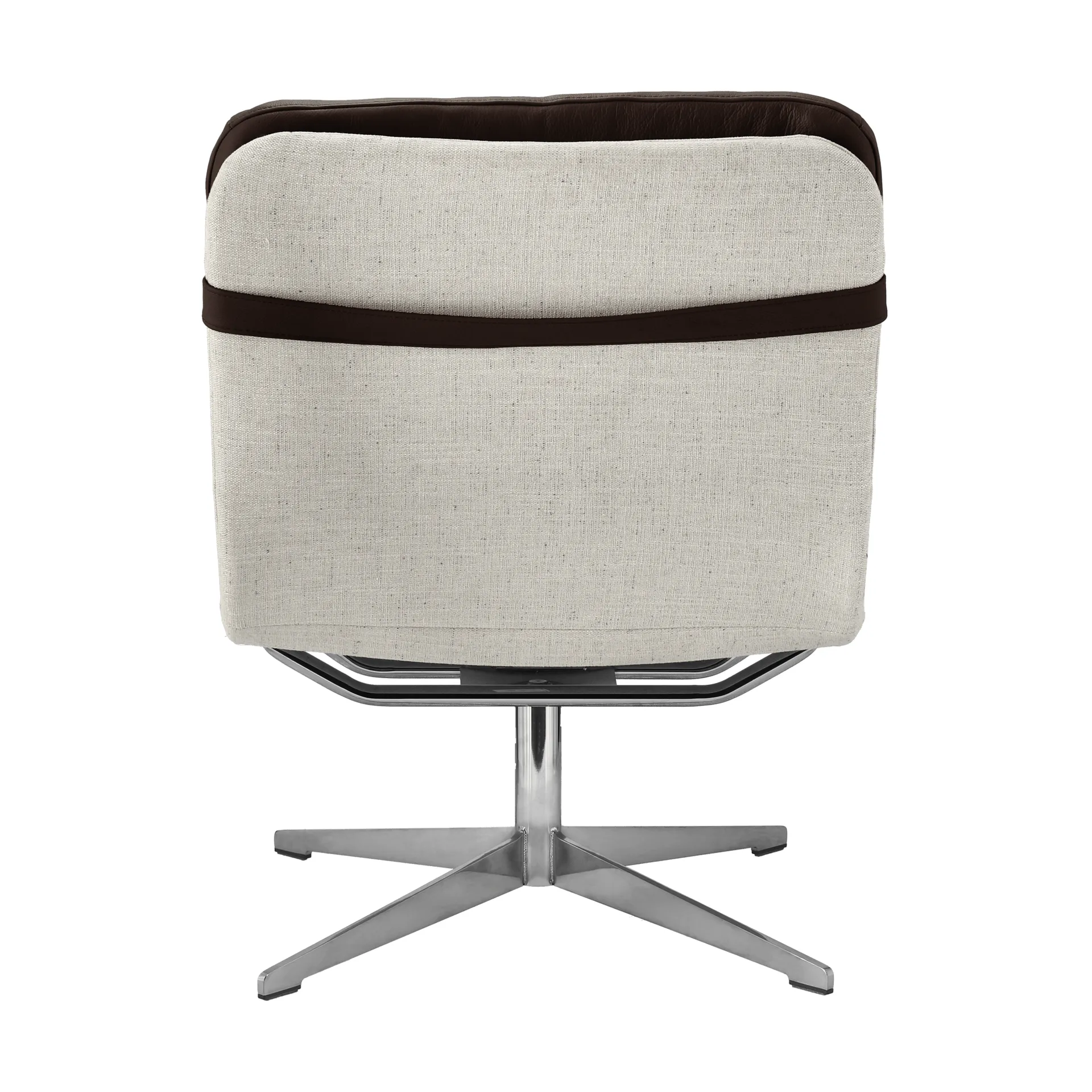 Fotel obrotowy Loholm, Ciemnobrązowa skóra-Bern Beige 0341 1898