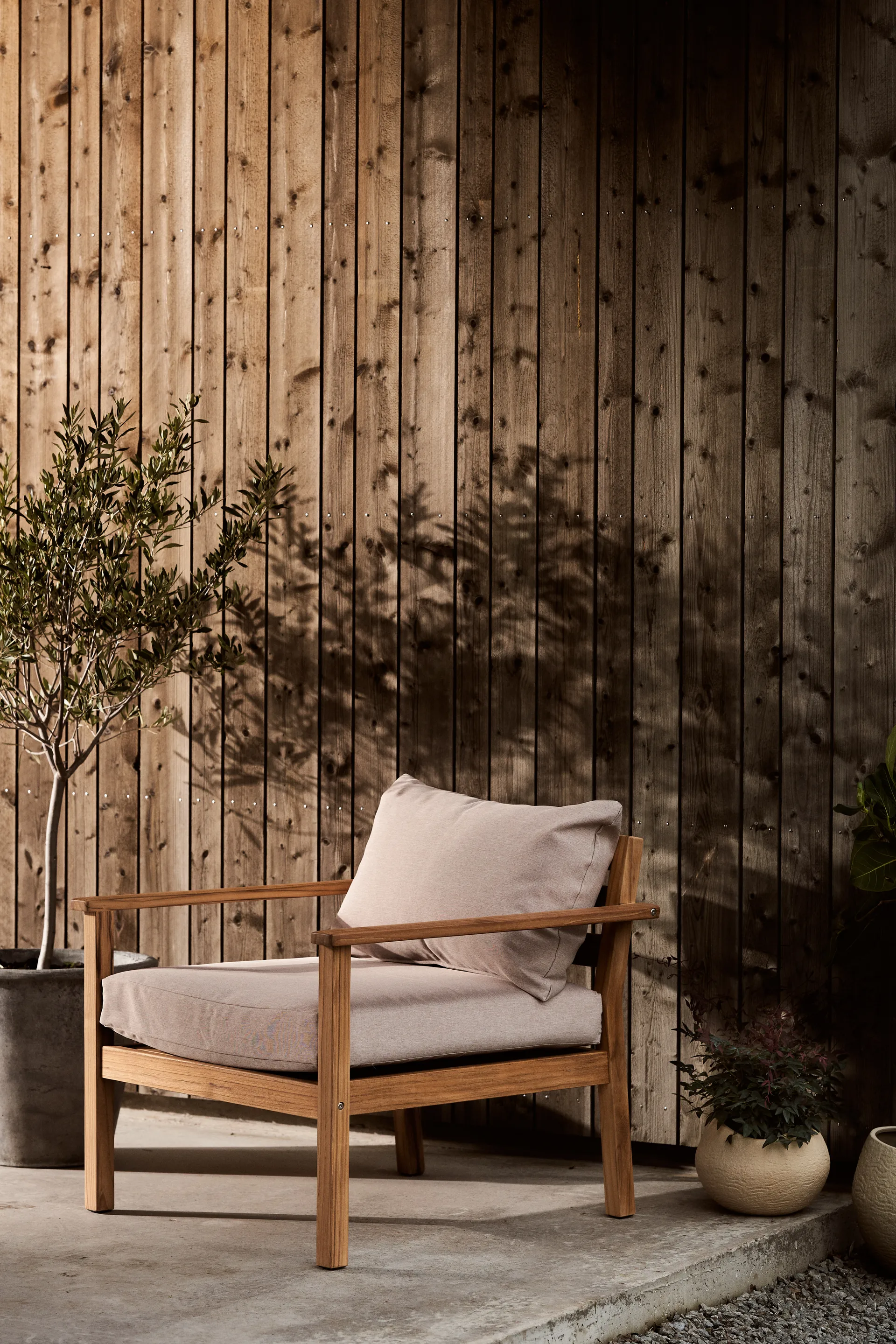 Fotel ogrodowy Stockaryd Teak/Beige 1898