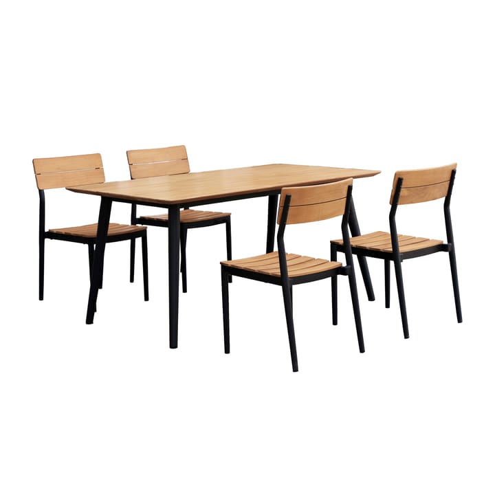 Grupa Björnö z 4 krzesłami i stół z drewna tekowego - undefined - 1898