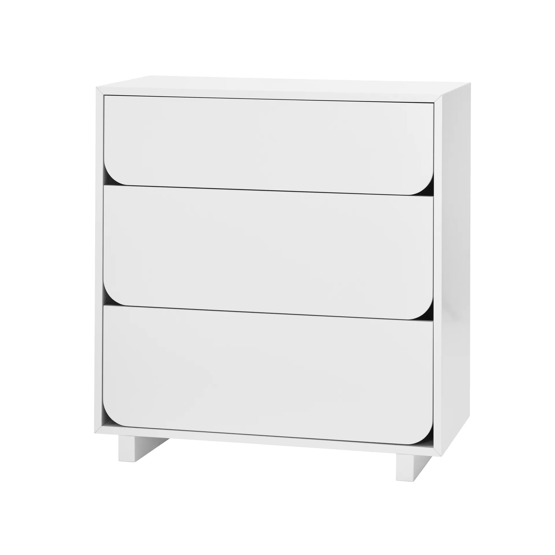 Komoda niska Vidja z 3 szufladami, Biały 1898