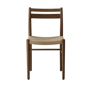 Krzesło do jadalni Fridhem - Dąb dymiony lakierowany-plecionka naturalna - 1898