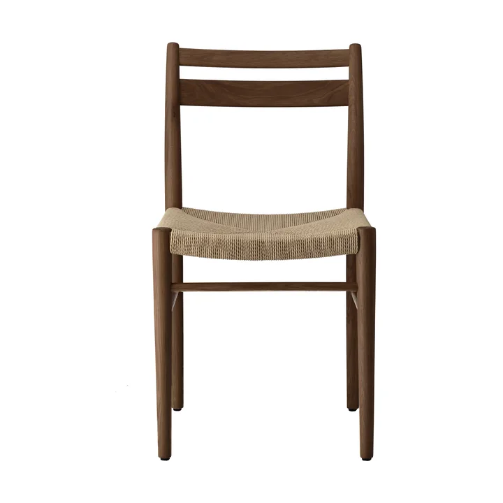 Krzesło do jadalni Fridhem - Dąb dymiony lakierowany-plecionka naturalna - 1898