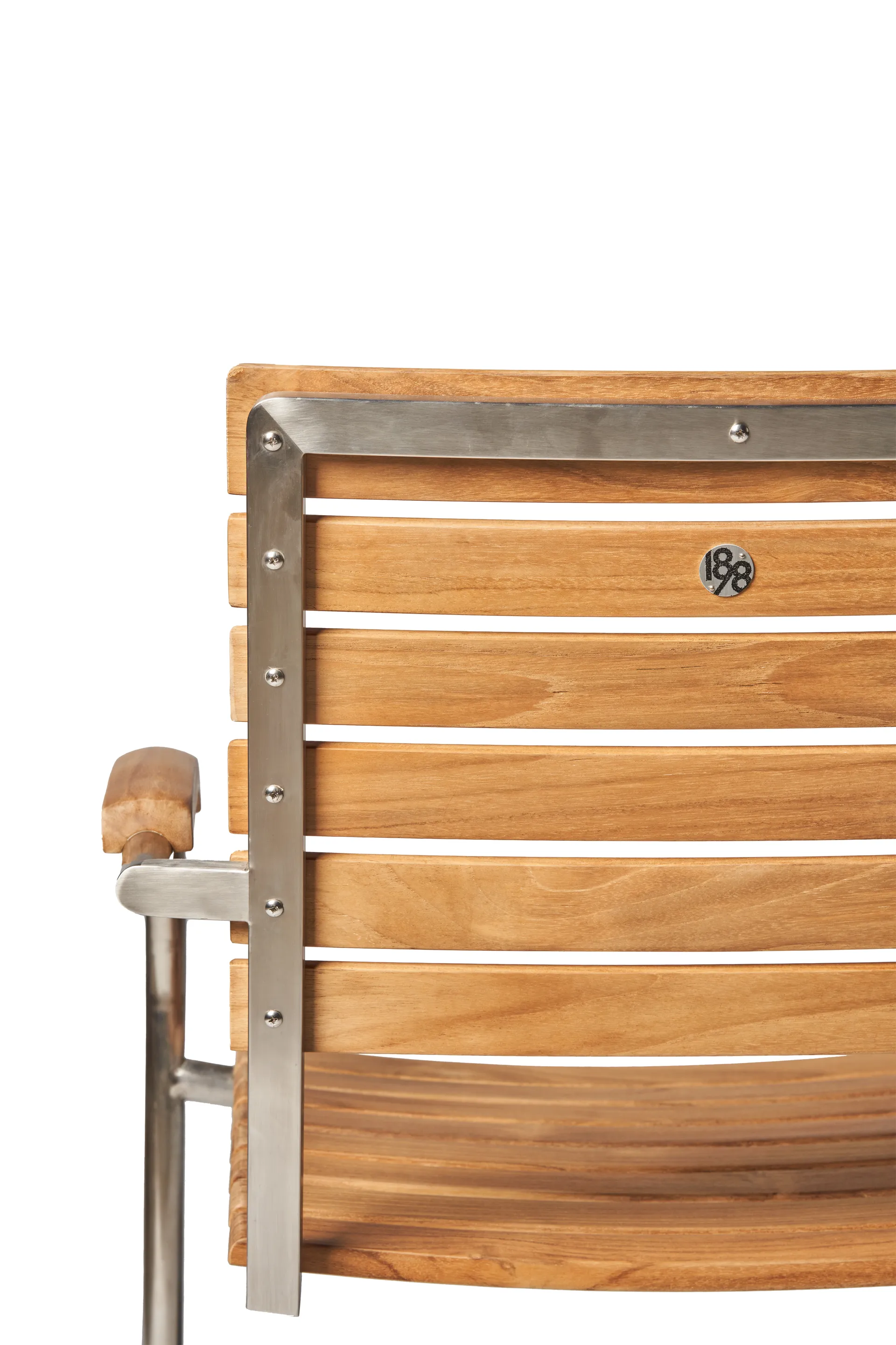 Krzesło Rörvik, Drewno tekowe, stal nierdzewna 1898