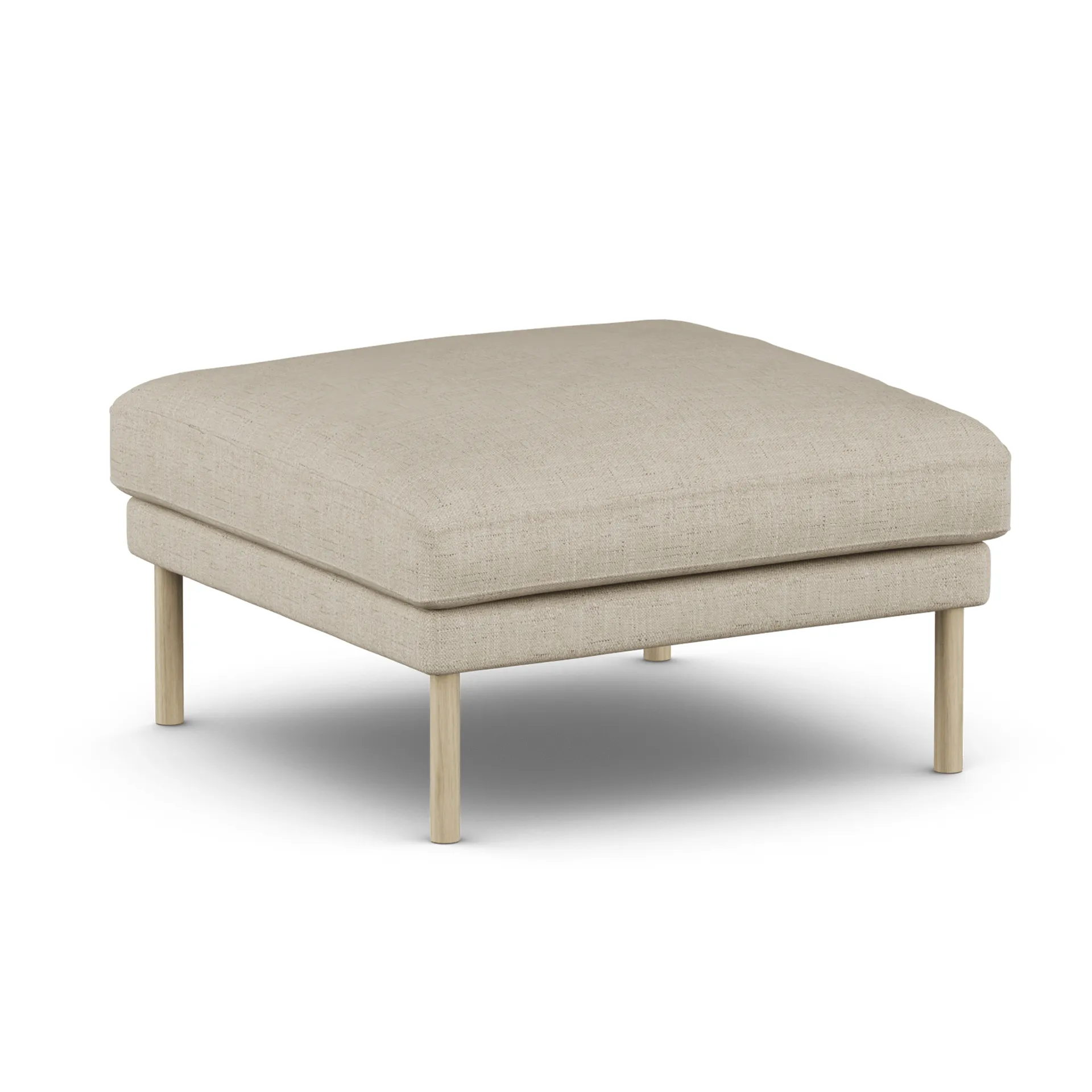 Linnevik puf, Bern Beige 0341-dąb olejowany na biało, bez falbany 1898