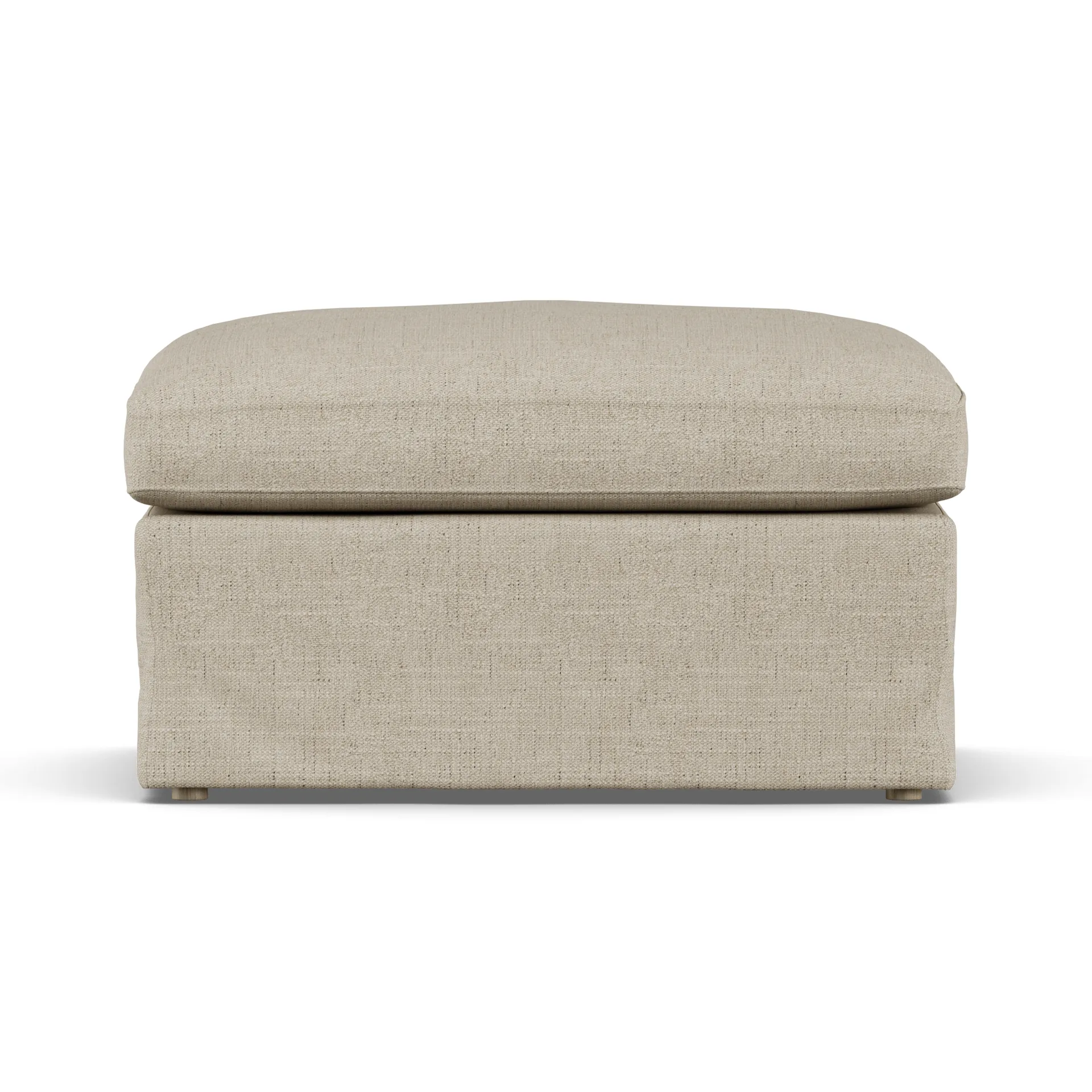 Linnevik puf, Bern Beige 0341-dąb olejowany na biało, z falbaną 1898
