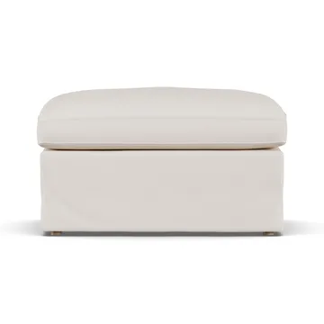 Linnevik puf - Caleido Beige 9600-dąb olejowany na biało, z falbaną - 1898