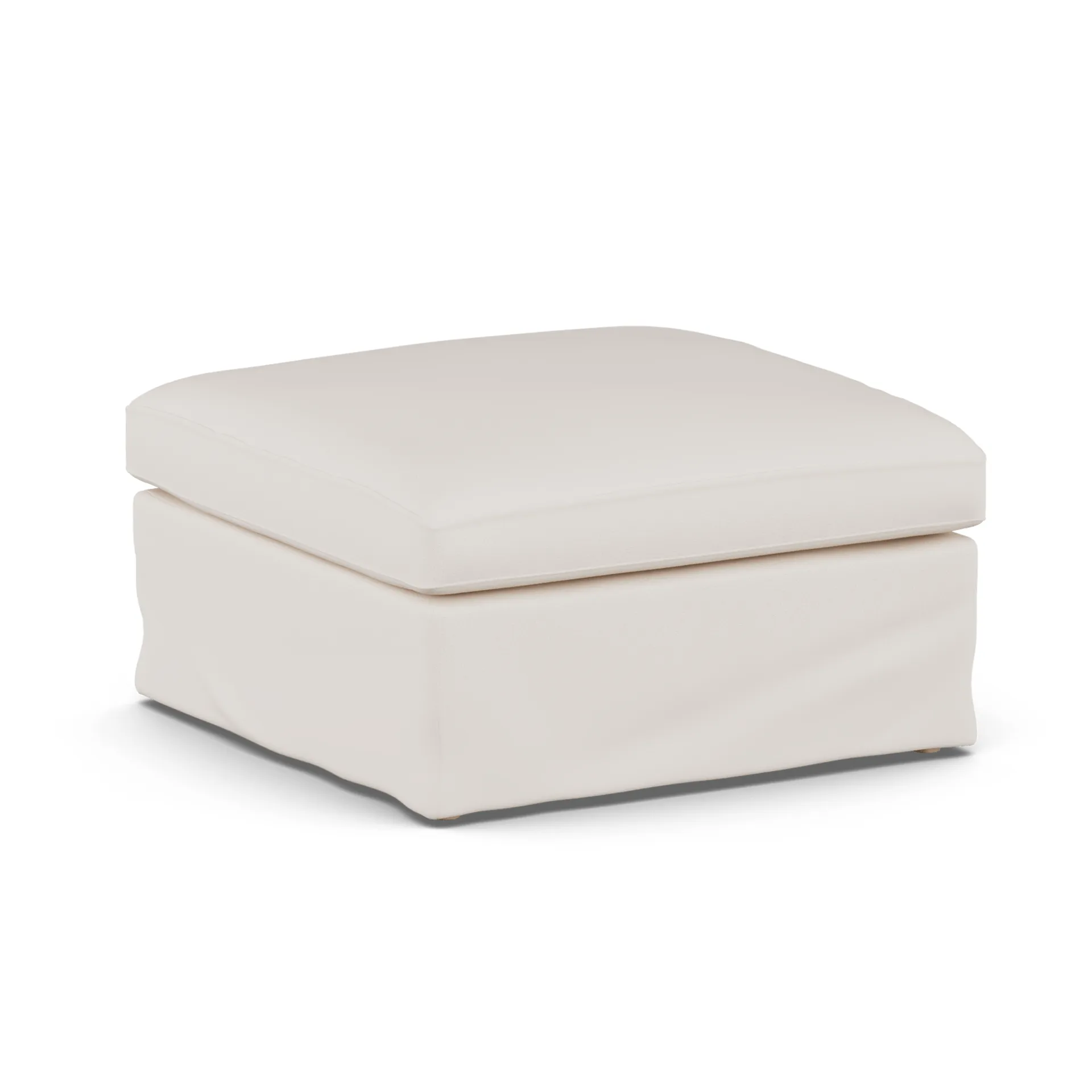 Linnevik puf, Caleido Beige 9600-dąb olejowany na biało, z falbaną 1898
