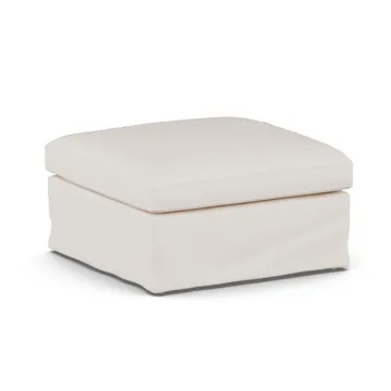 Linnevik puf - Caleido Beige 9600-dąb olejowany na biało, z falbaną - 1898