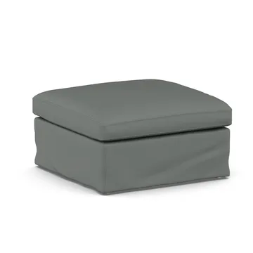 Linnevik puf - Caleido Grey 1240-dąb olejowany na biało, z falbaną - 1898