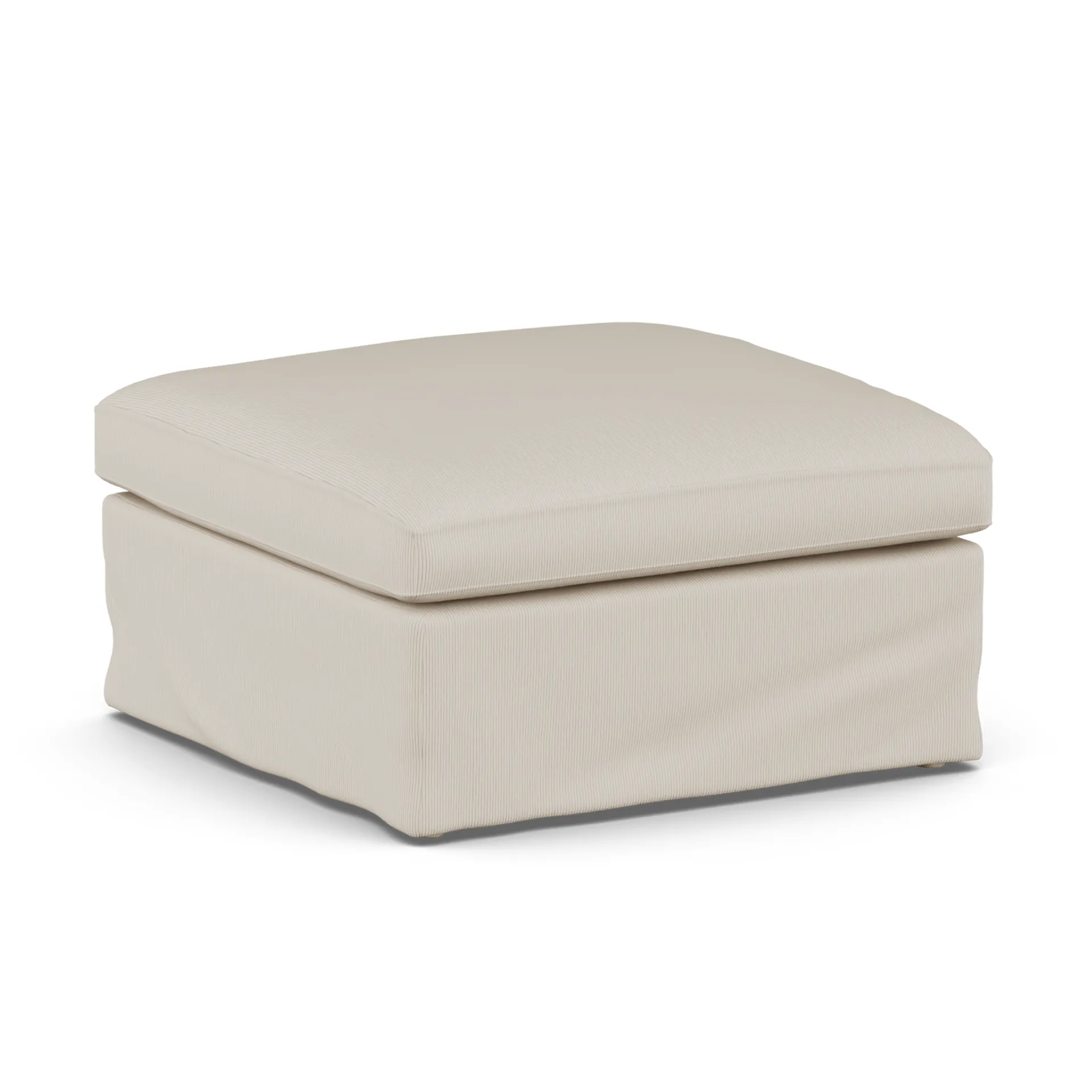 Linnevik puf, Jump Beige 1956-dąb olejowany na biało, z falbaną 1898