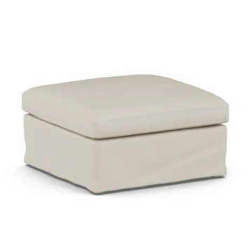 Linnevik puf - Jump Beige 1956-dąb olejowany na biało, z falbaną - 1898