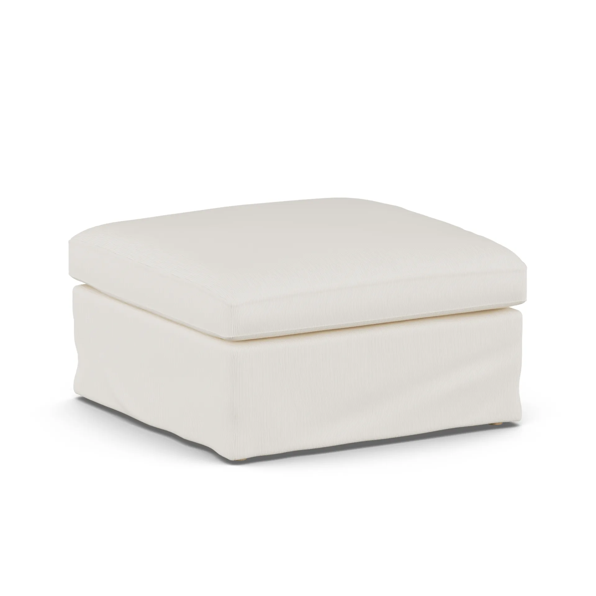Linnevik puf, Jump Off White 1954-dąb olejowany na biało, z falbaną 1898