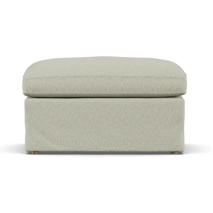 Linnevik puf - Luiza Beige 3981-dąb olejowany na biało, z falbaną - 1898