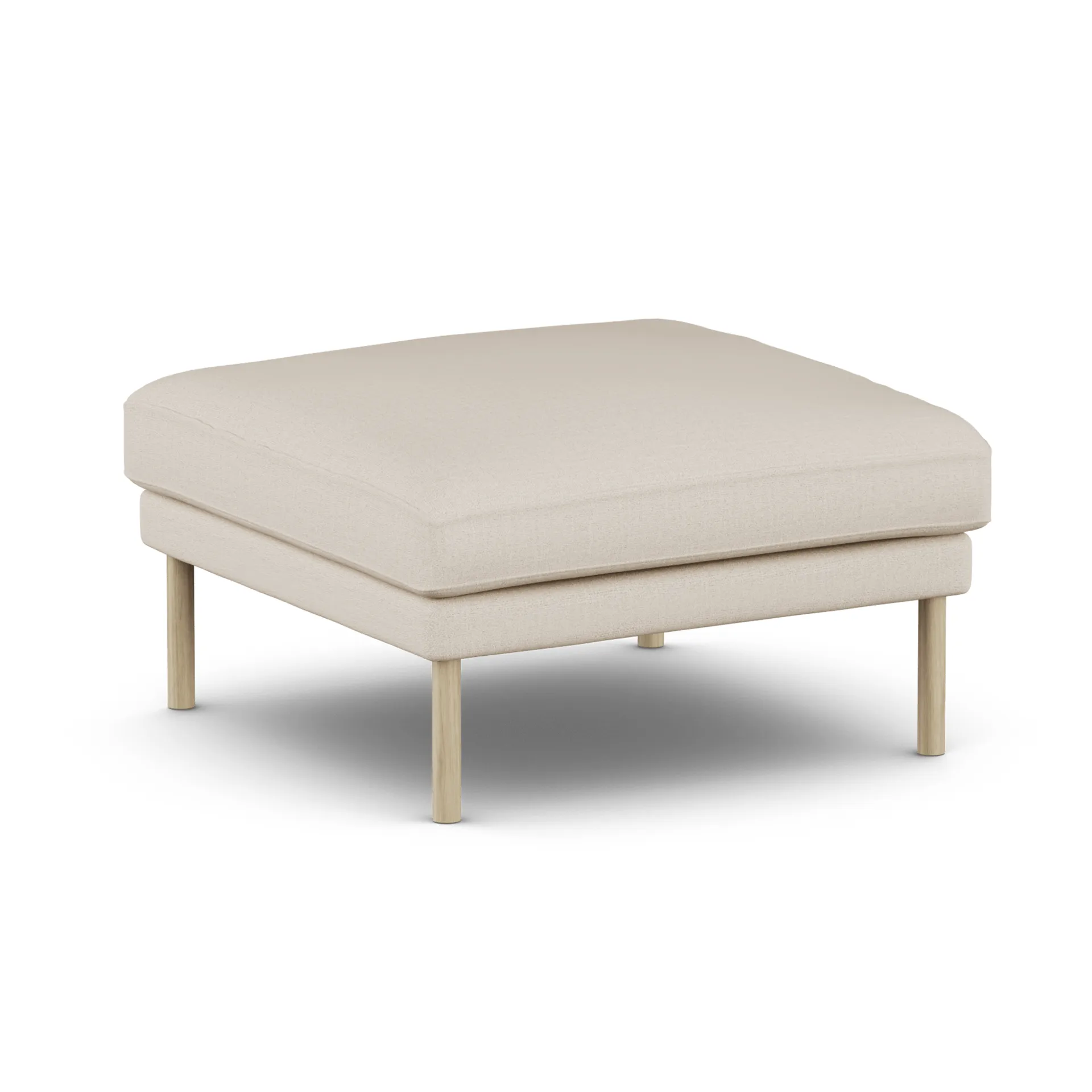 Linnevik puf, Same Beige 6670-dąb olejowany na biało, bez falbany 1898