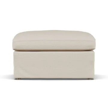 Linnevik puf - Same Beige 6670-dąb olejowany na biało, z falbaną - 1898