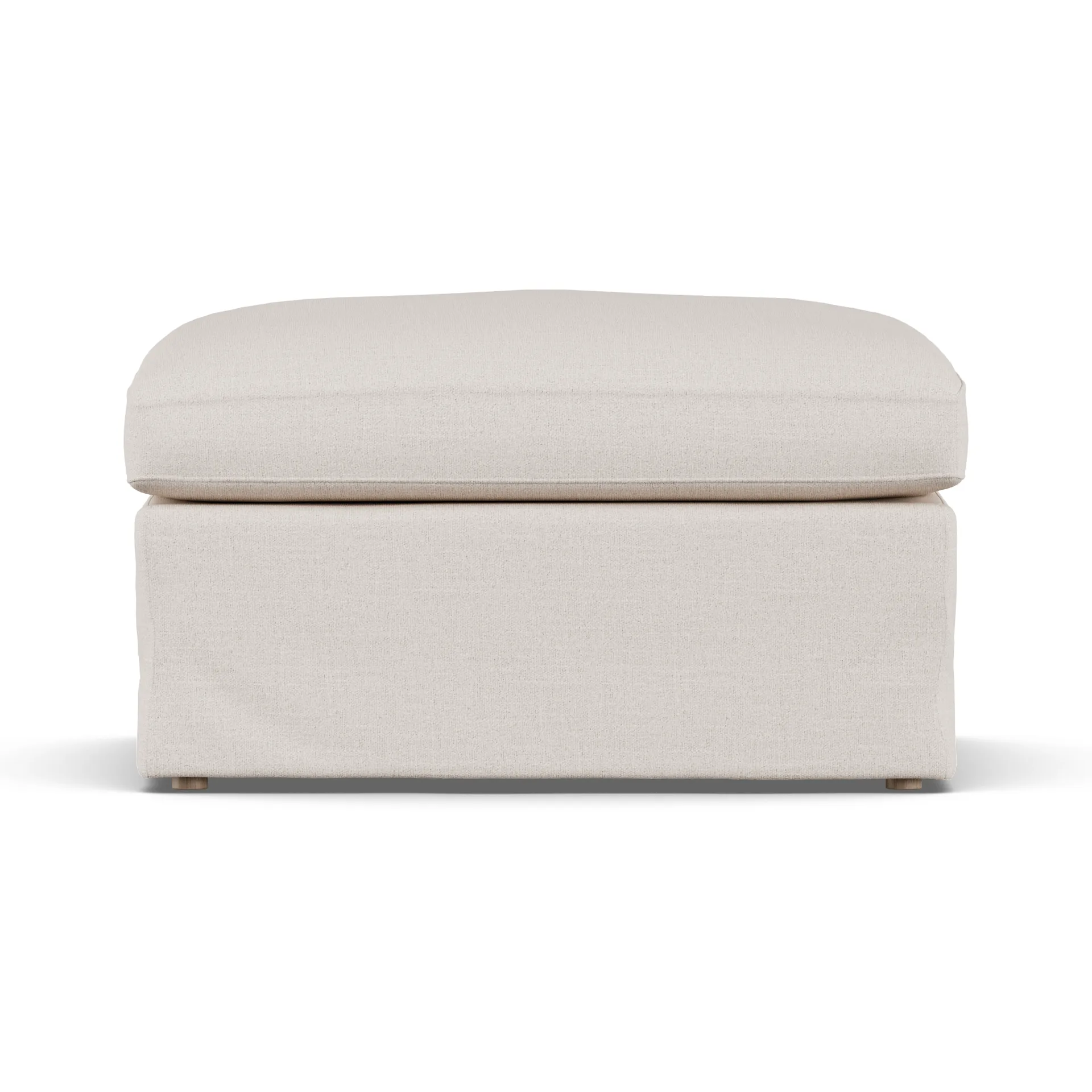Linnevik puf, Same Off White 6671-dąb olejowany na biało, z falbaną 1898
