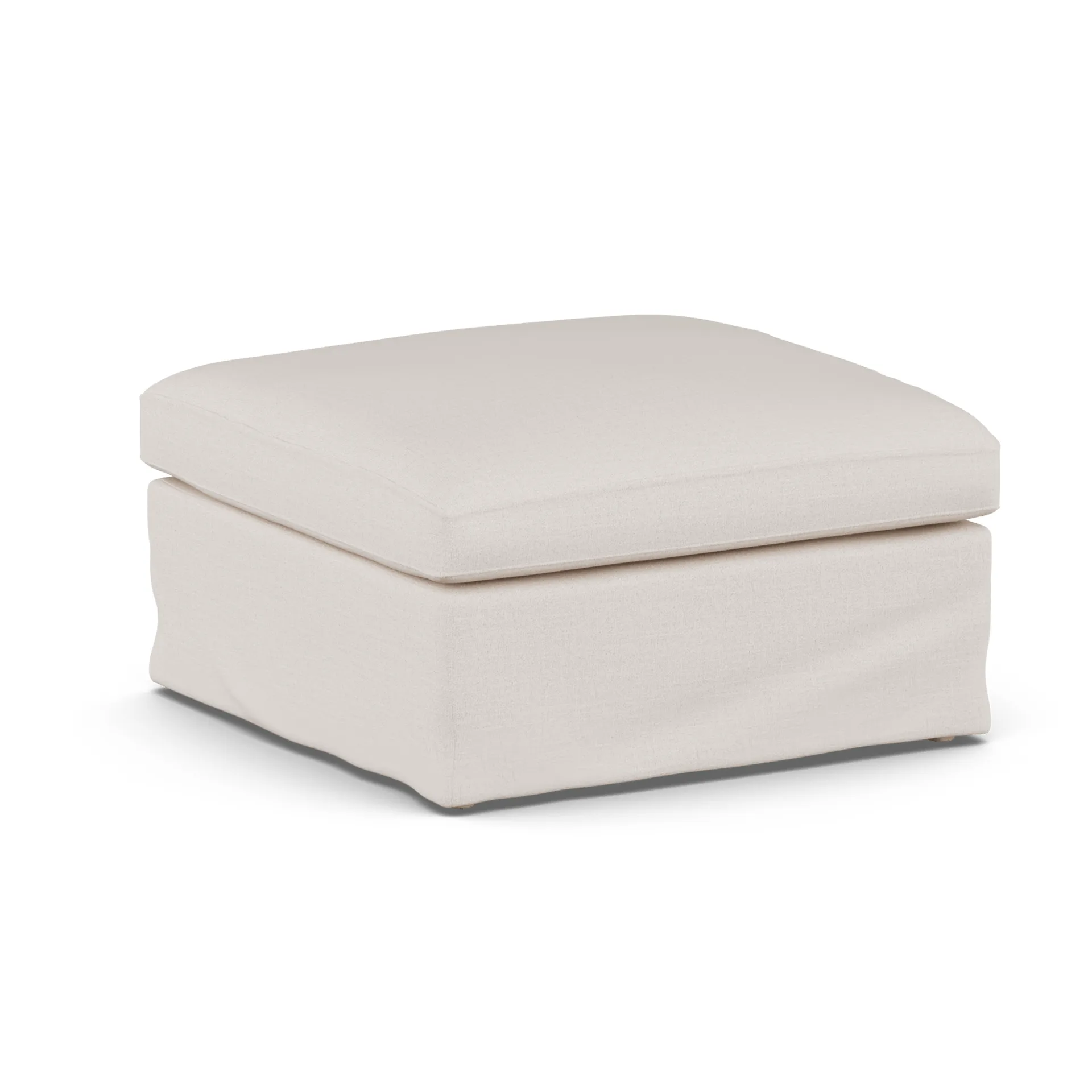 Linnevik puf, Same Off White 6671-dąb olejowany na biało, z falbaną 1898