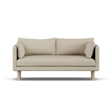 Linnevik sofa - Bern Beige 0341-dąb olejowany na biało, 2-osobowa, bez falbany - 1898