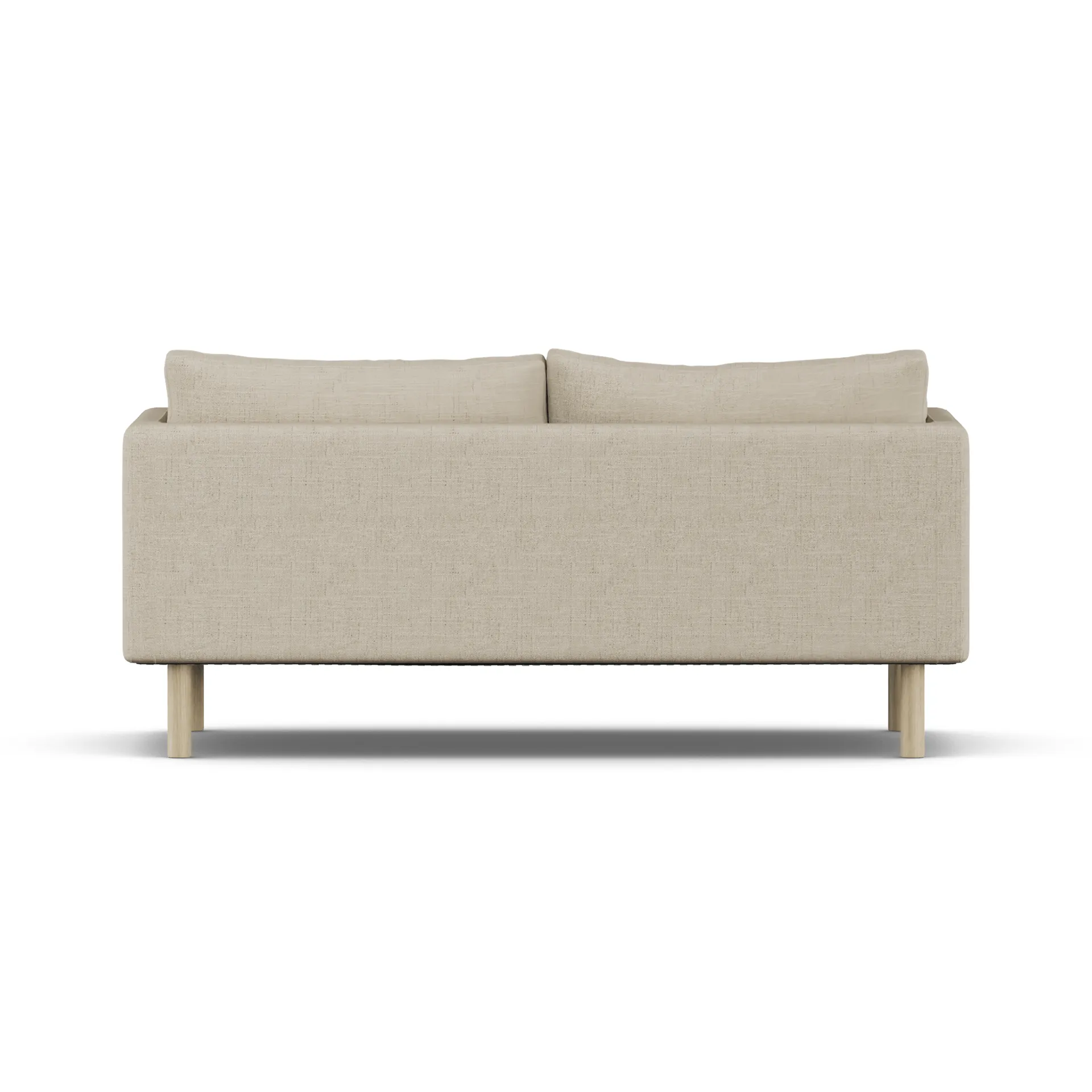 Linnevik sofa, Bern Beige 0341-dąb olejowany na biało, 2-osobowa, bez falbany 1898