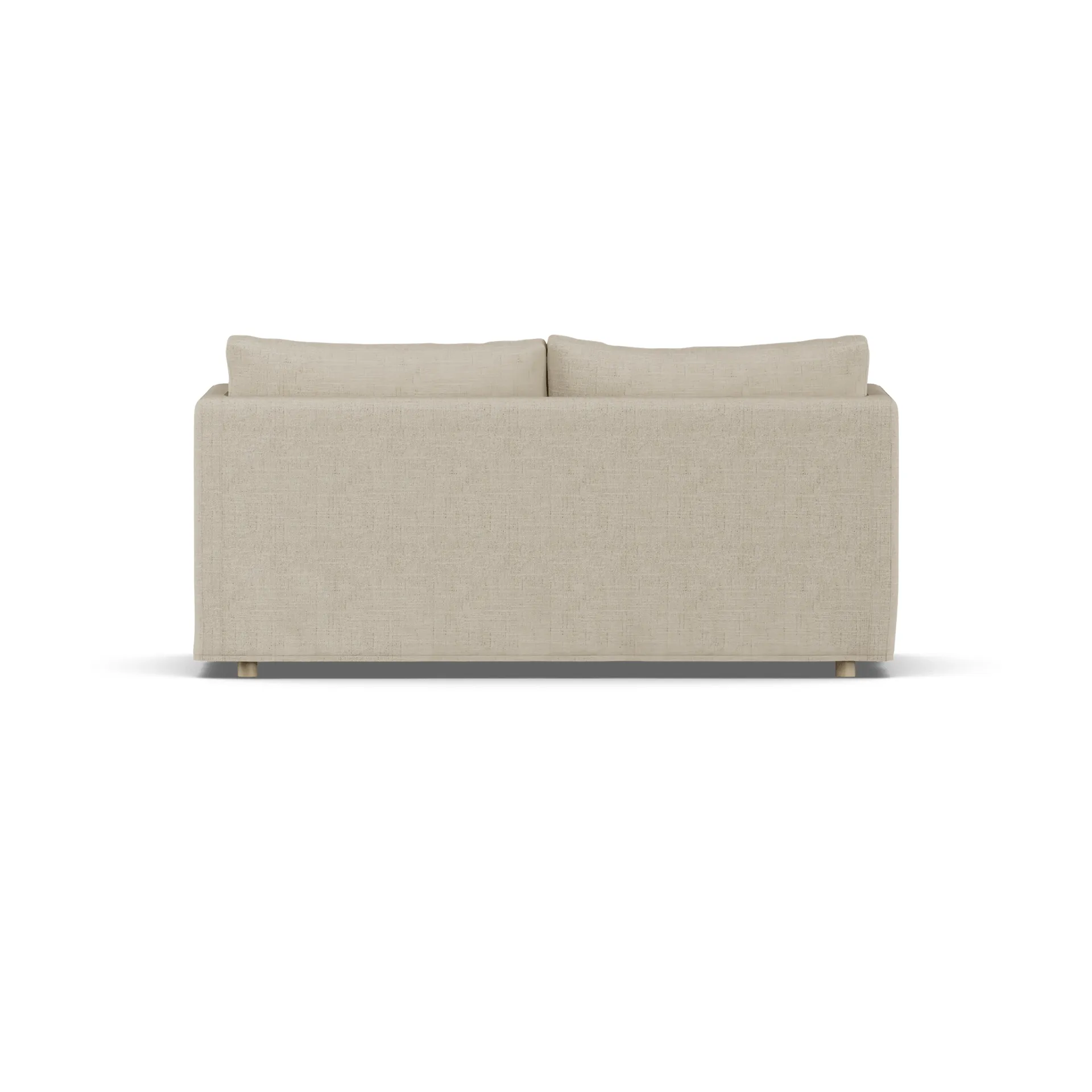 Linnevik sofa, Bern beige 0341-dąb olejowany na biało, 2-osobowa, z falbaną 1898