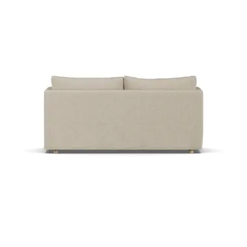 Linnevik sofa - Bern beige 0341-dąb olejowany na biało, 2-osobowa, z falbaną - 1898