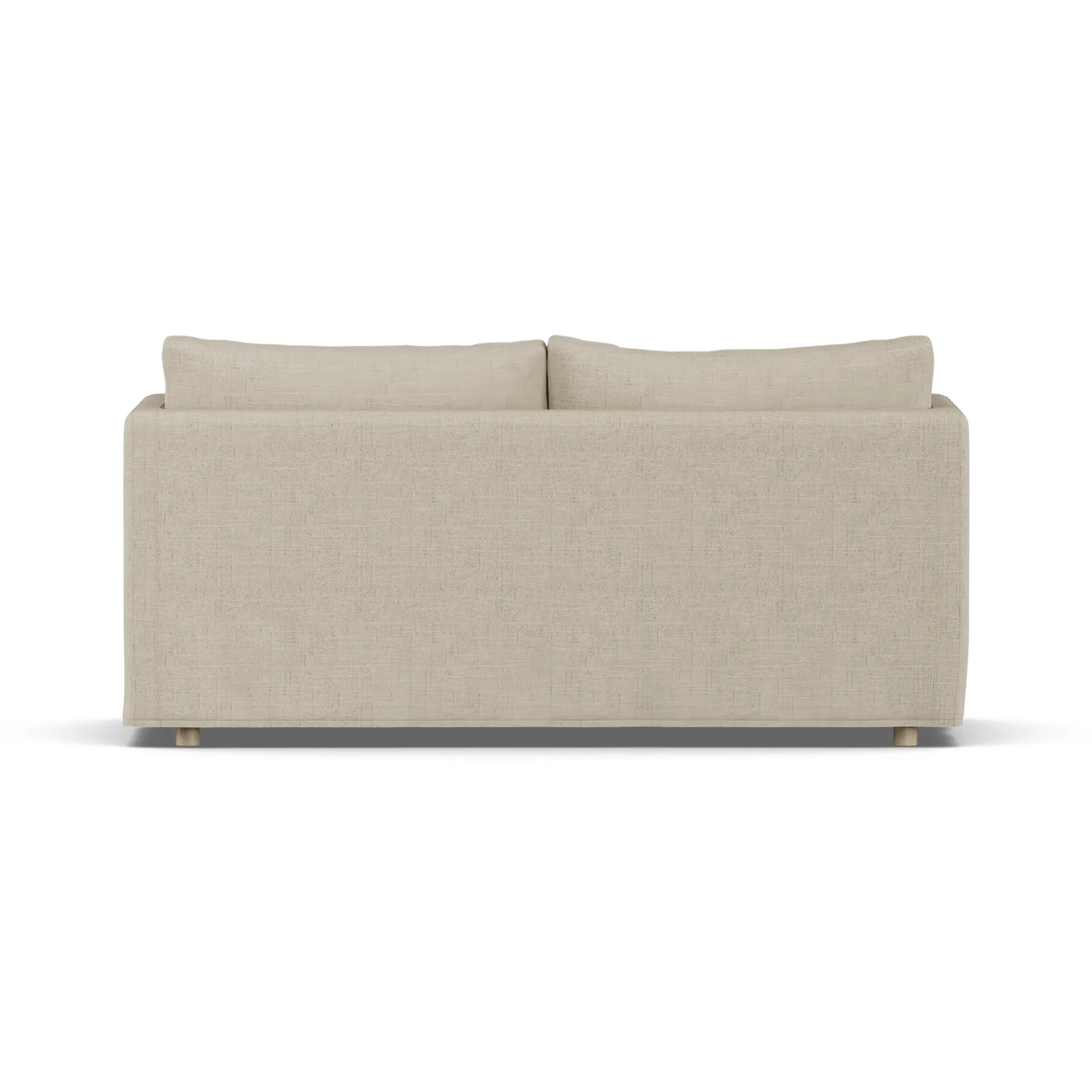 Linnevik sofa, Bern beige 0341-dąb olejowany na biało, 2-osobowa, z falbaną 1898