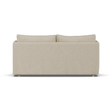 Linnevik sofa - Bern beige 0341-dąb olejowany na biało, 2-osobowa, z falbaną - 1898