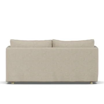Linnevik sofa - Bern beige 0341-dąb olejowany na biało, 2-osobowa, z falbaną - 1898
