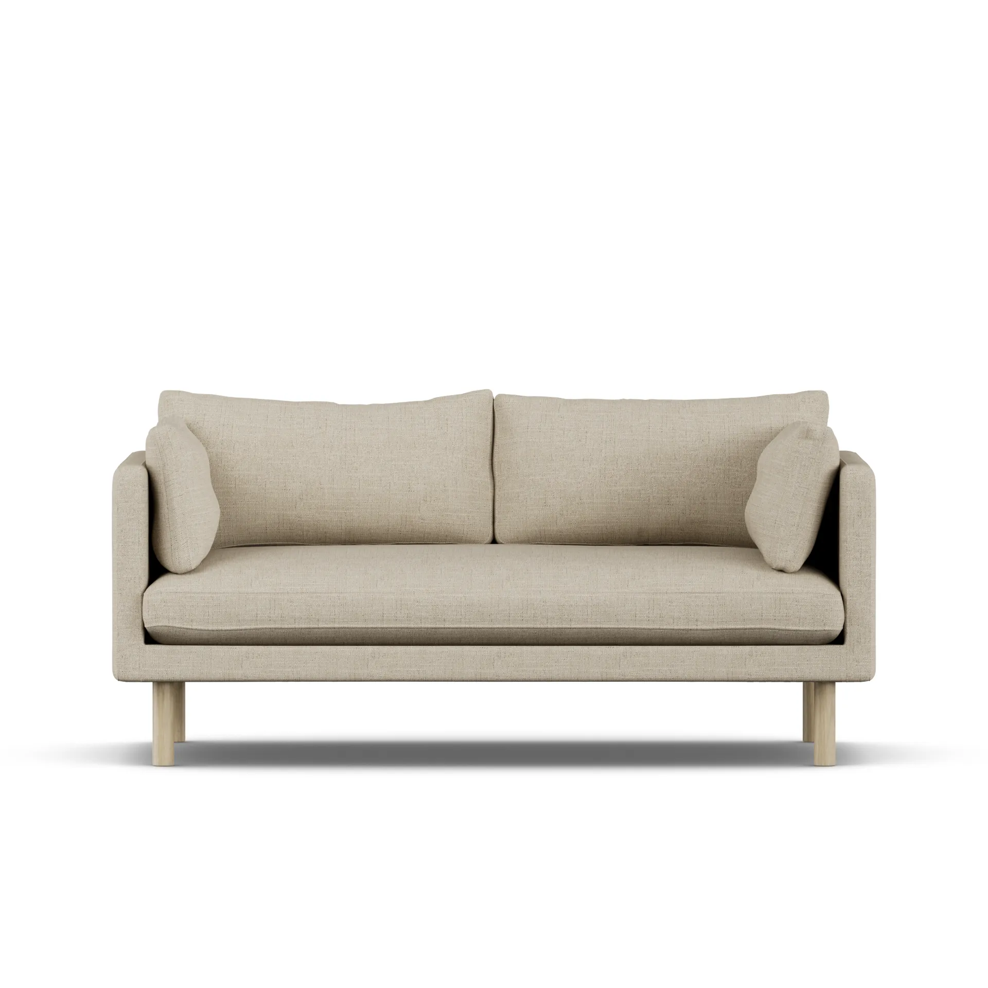 Linnevik sofa, Bern Beige 0341-dąb olejowany na biało, 2-osobowa 1898