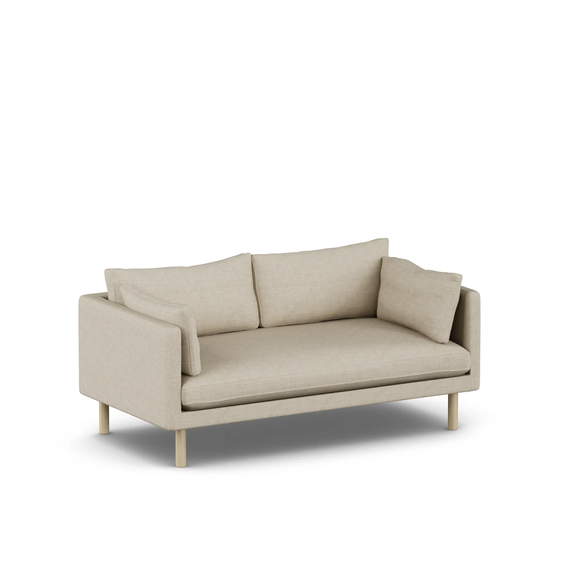 Linnevik sofa, Bern Beige 0341-dąb olejowany na biało, 2-osobowa 1898