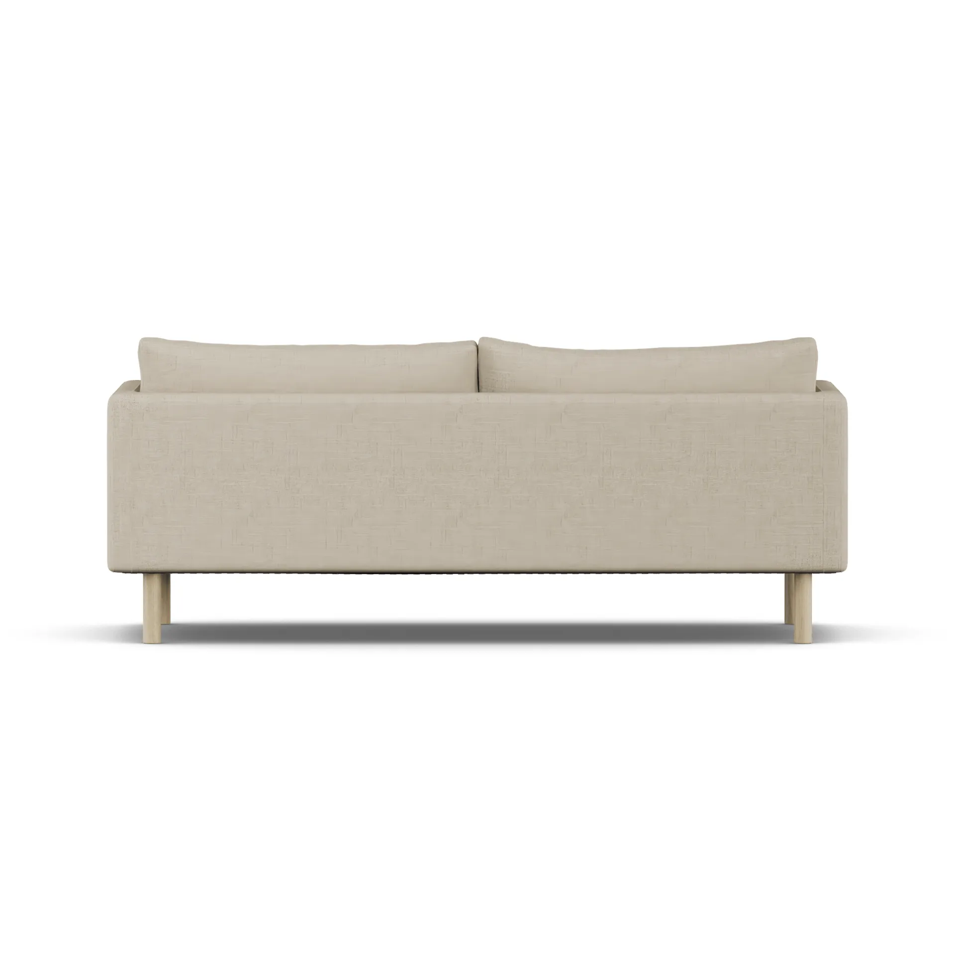 Linnevik sofa, Bern Beige 0341-dąb olejowany na biało, 3-osobowa, bez falbany 1898