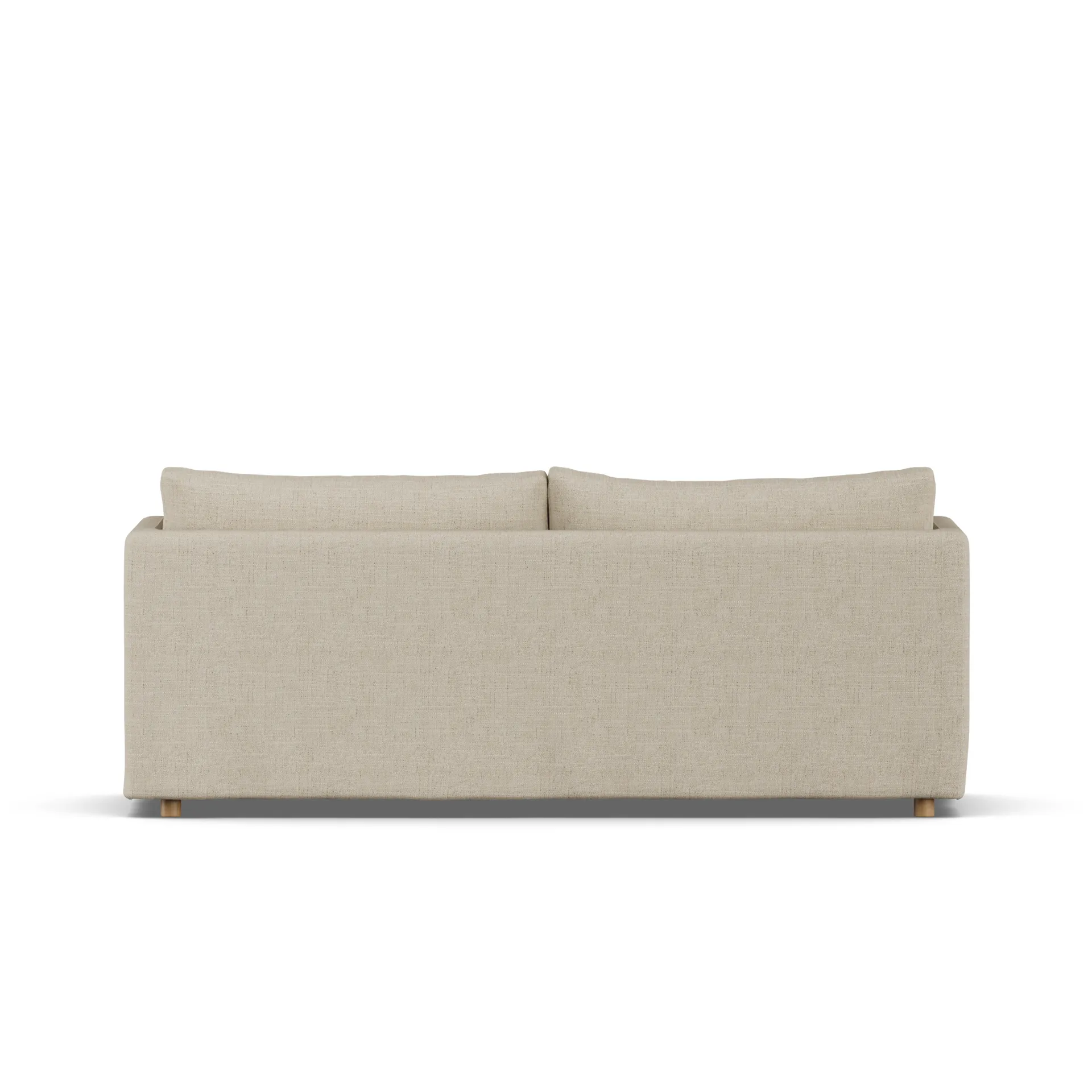 Linnevik sofa, Bern Beige 0341-dąb olejowany na biało, 3-osobowa, z falbaną 1898