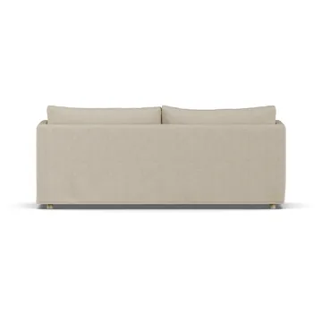 Linnevik sofa - Bern Beige 0341-dąb olejowany na biało, 3-osobowa, z falbaną - 1898