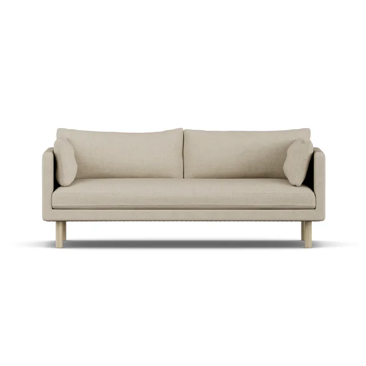 Linnevik sofa - Bern Beige 0341-dąb olejowany na biało, 3-osobowa - 1898